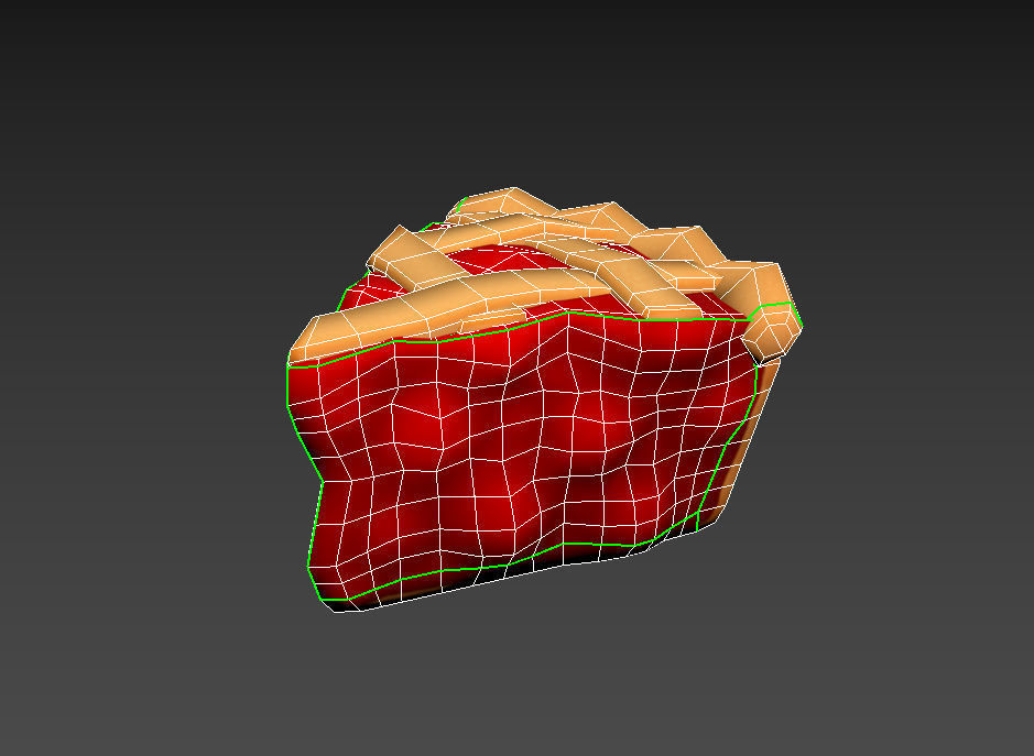 Cherry Pie Slice 3D model_23