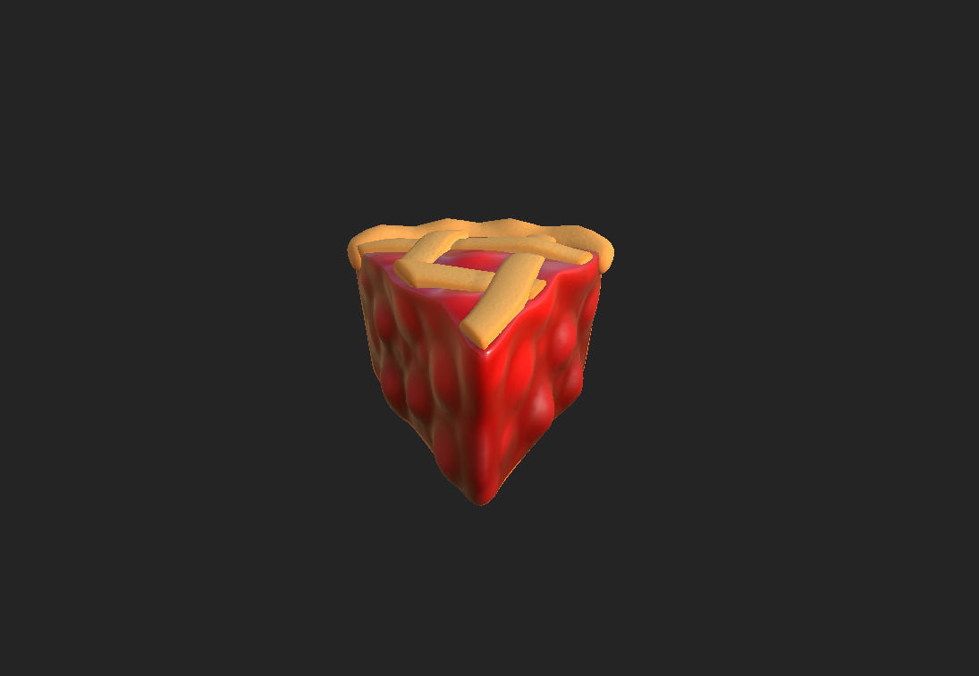 Cherry Pie Slice 3D model_11