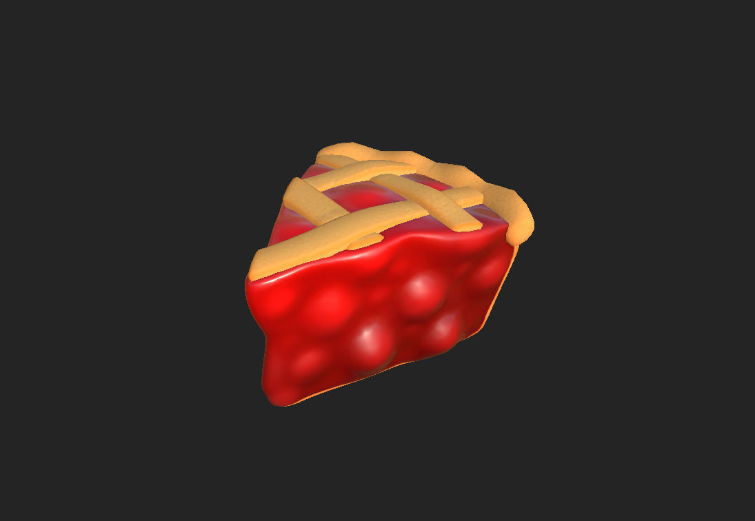 Cherry Pie Slice 3D model_8