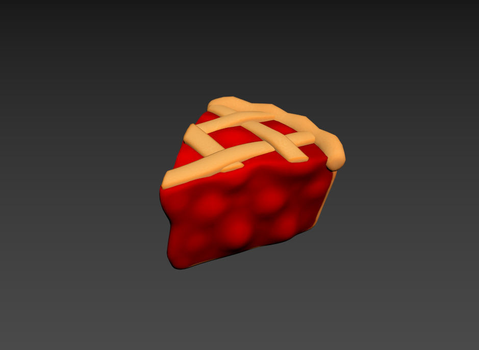 Cherry Pie Slice 3D model_16