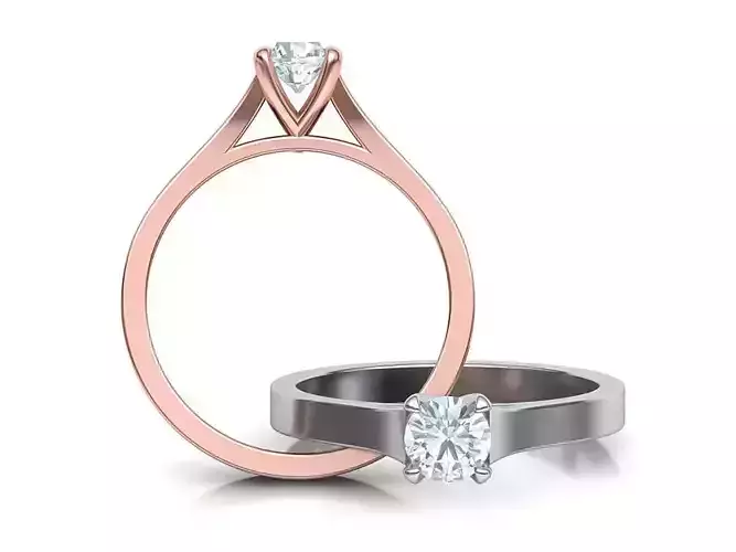 4 rings set Solitaire Classic models 