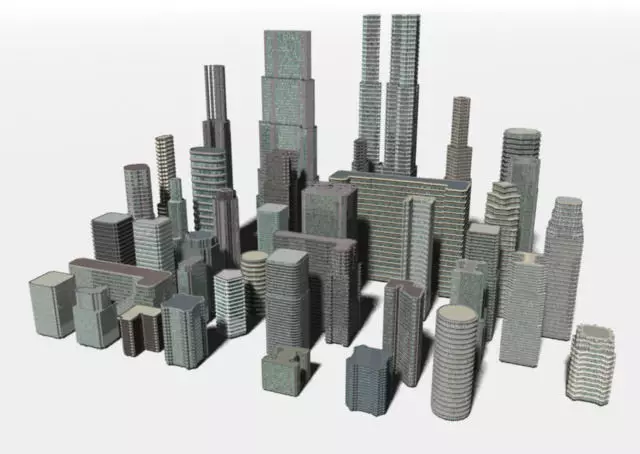 Skyscraper Cityscape2 3D model_0