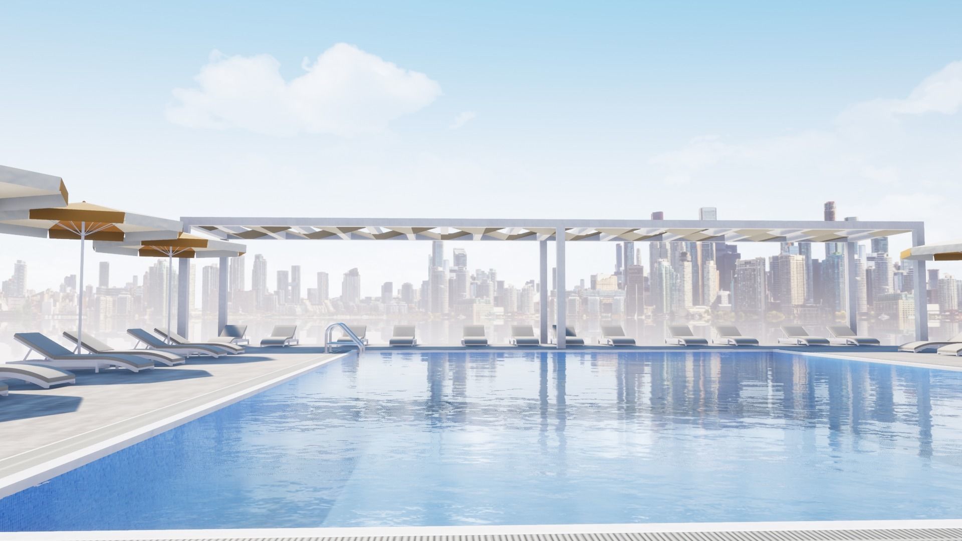 SWIMMING POOL Low-poly 3D model_40