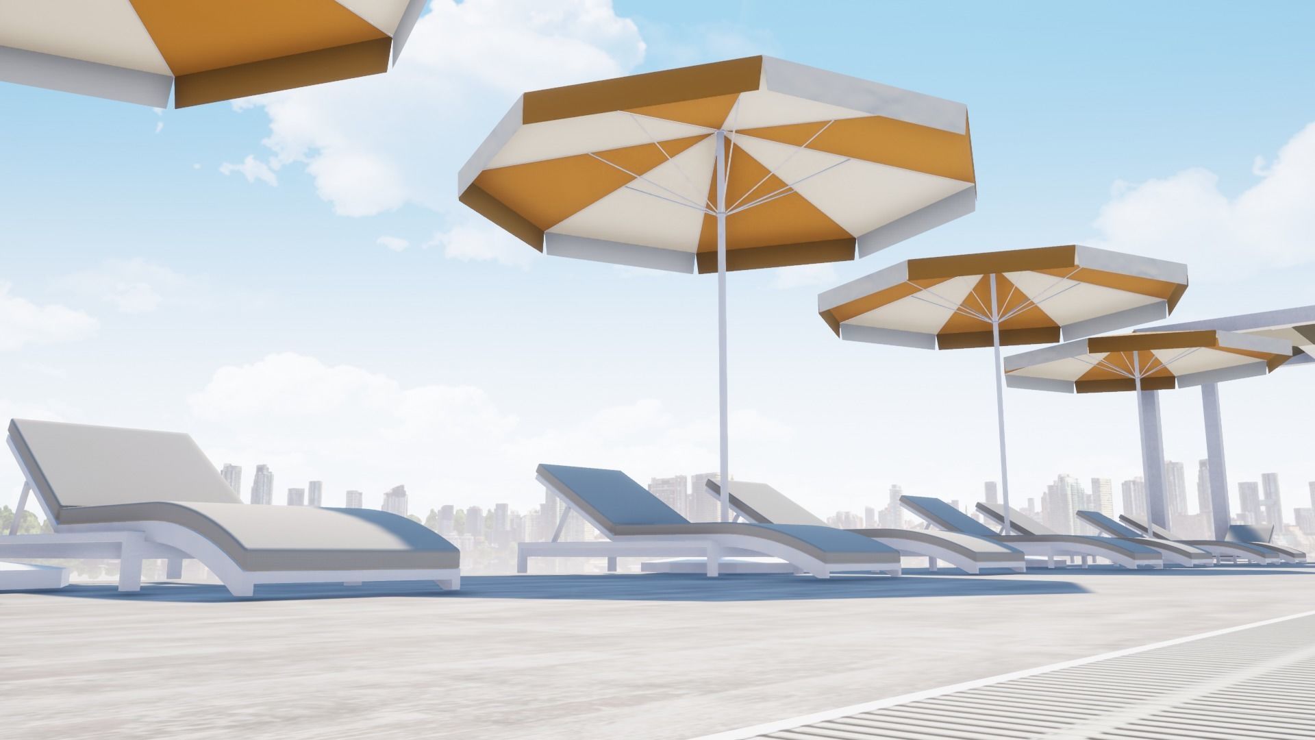 SWIMMING POOL Low-poly 3D model_36