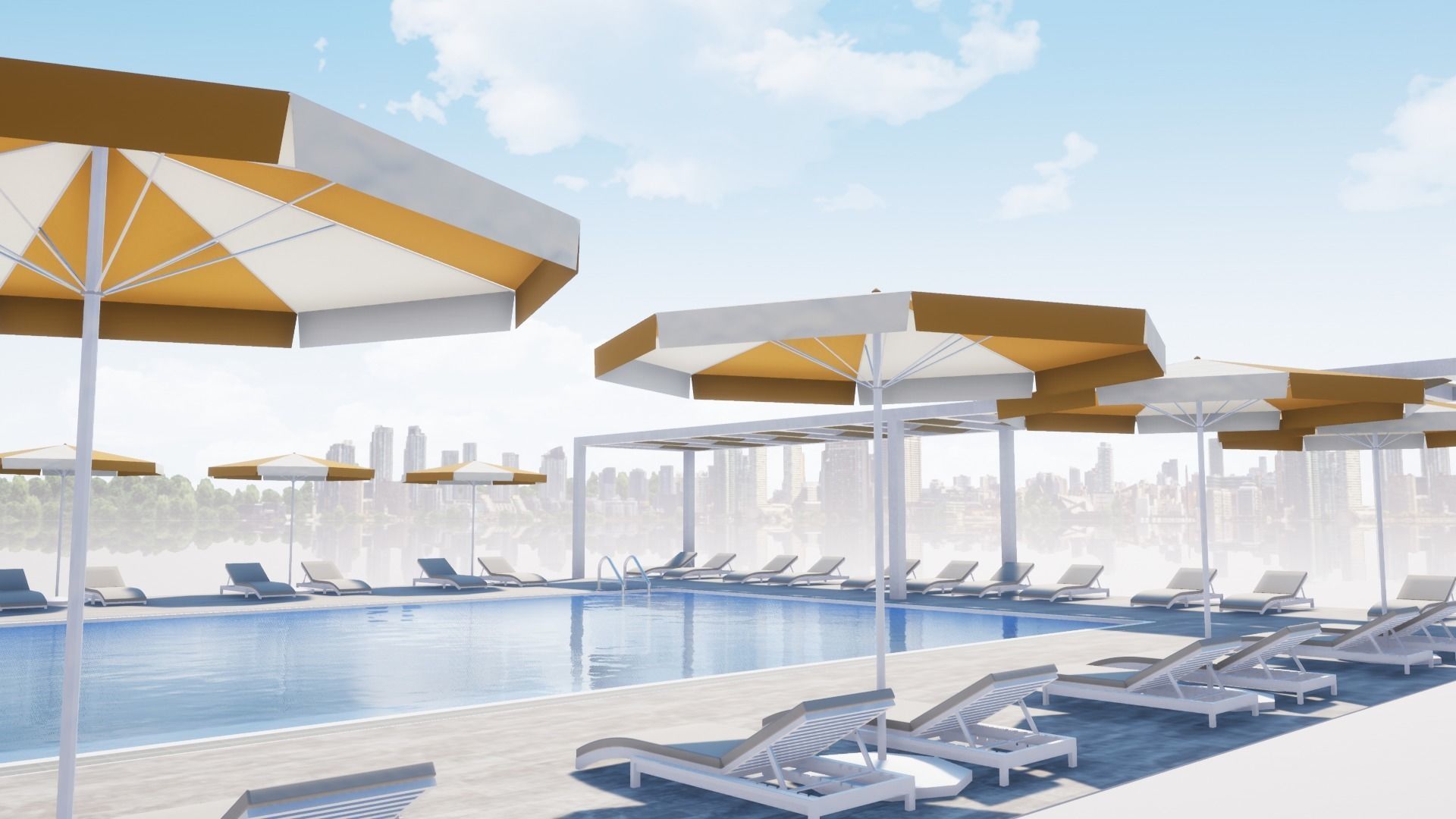 SWIMMING POOL Low-poly 3D model_27