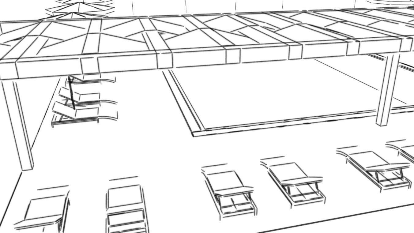 SWIMMING POOL Low-poly 3D model_16