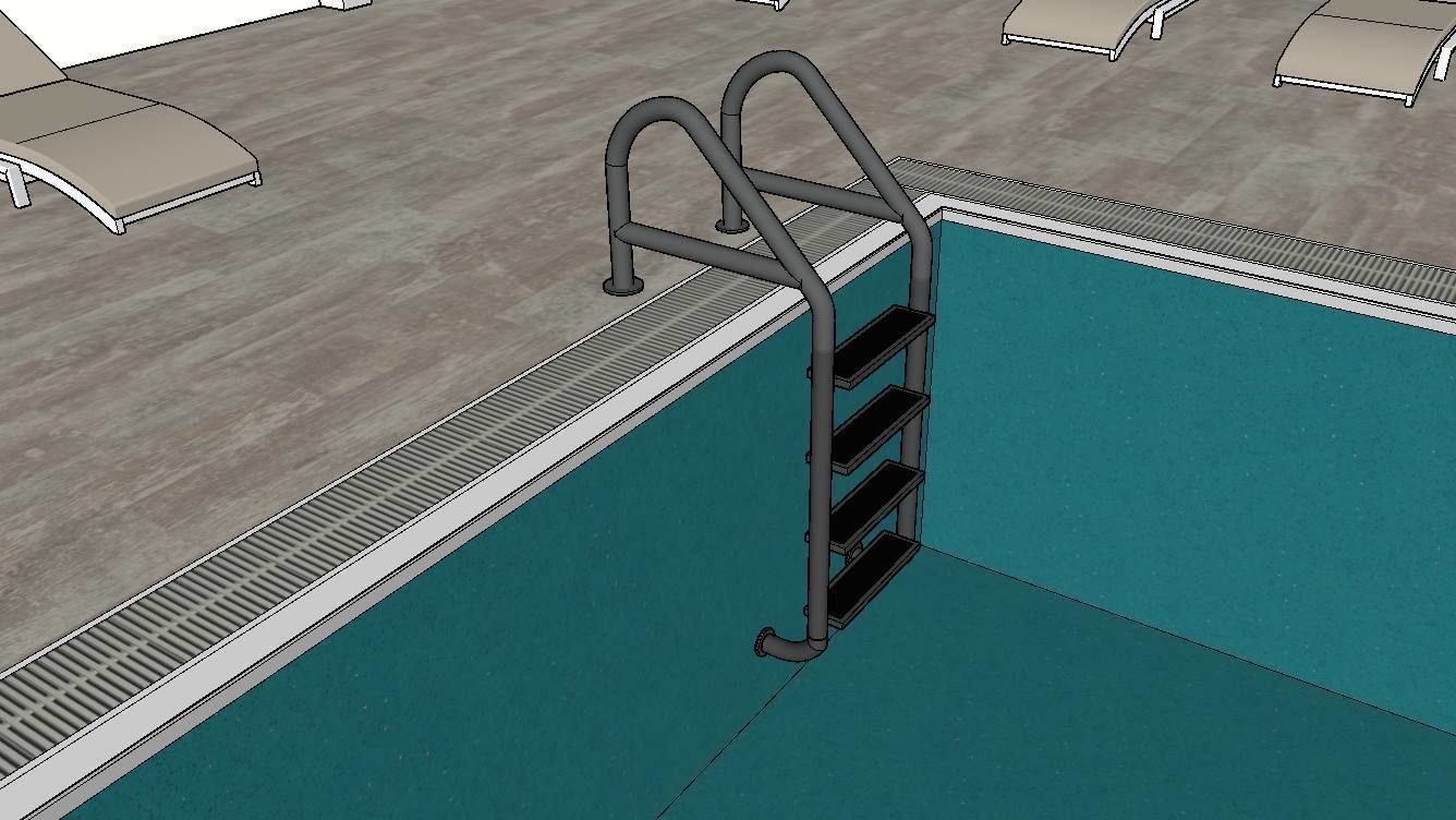 SWIMMING POOL Low-poly 3D model_7