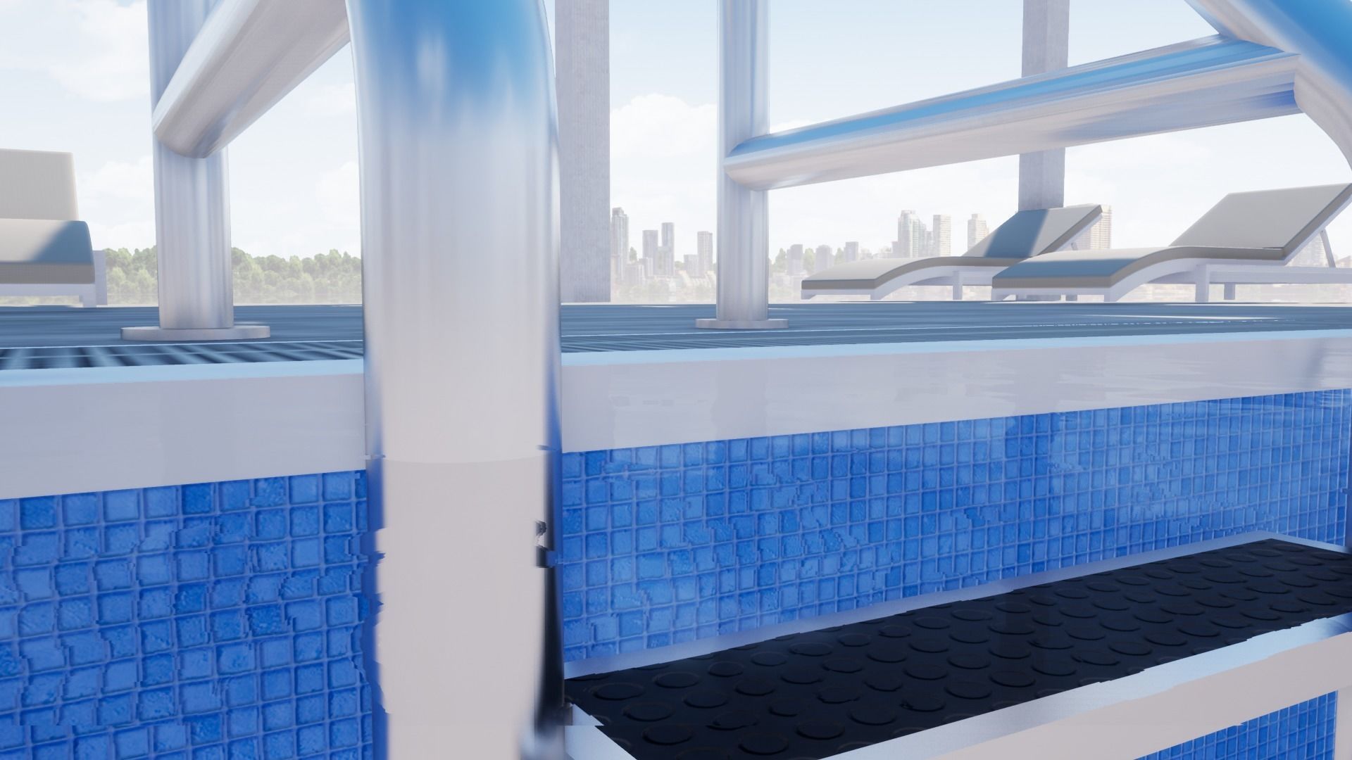 SWIMMING POOL Low-poly 3D model_31