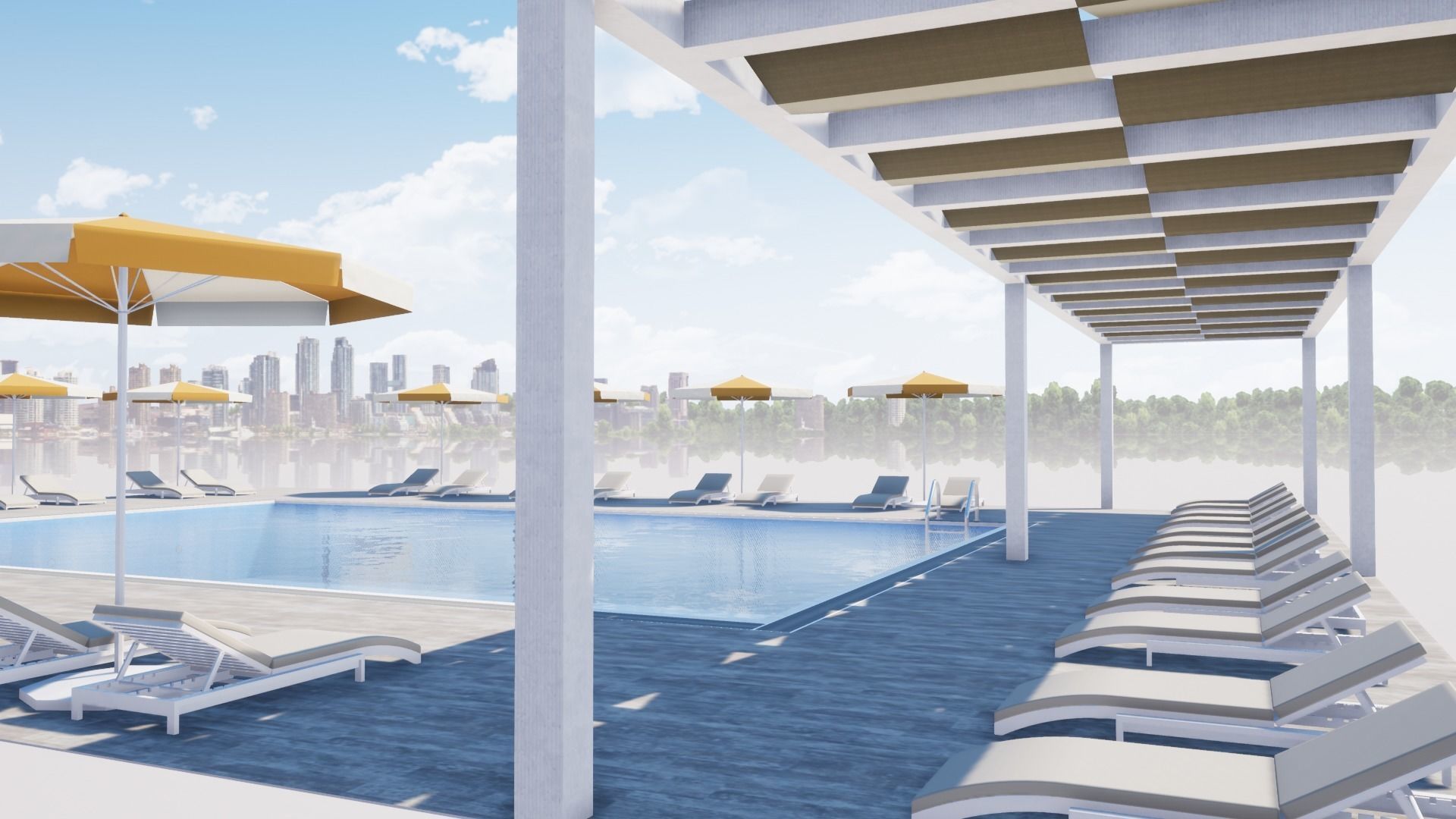 SWIMMING POOL Low-poly 3D model_28