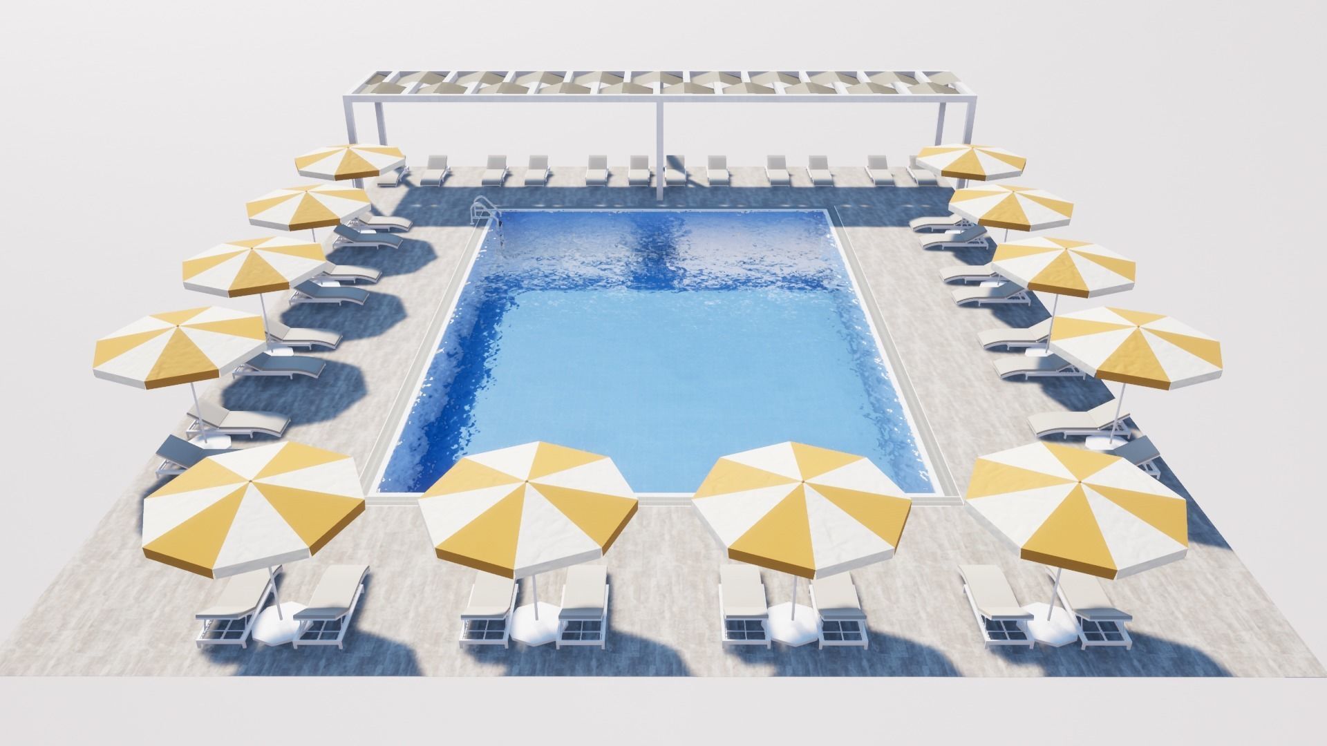 SWIMMING POOL Low-poly 3D model_18