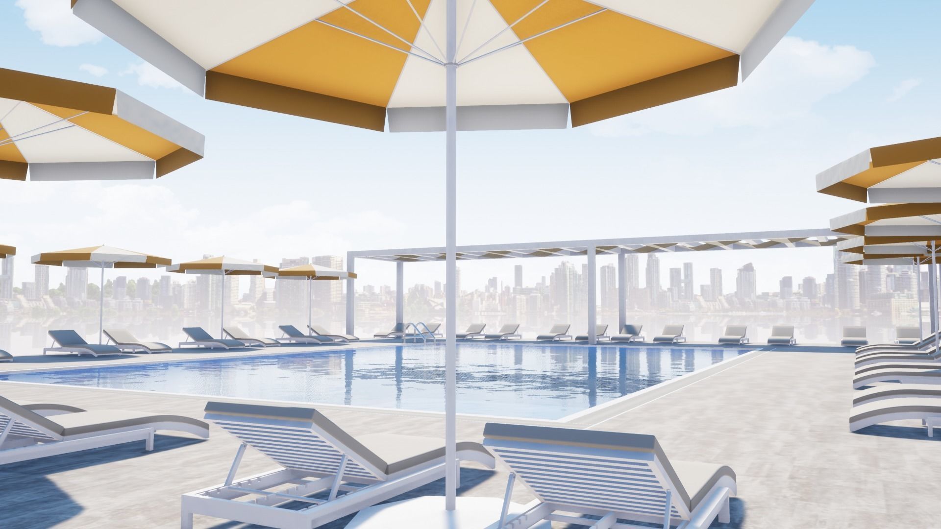 SWIMMING POOL Low-poly 3D model_26