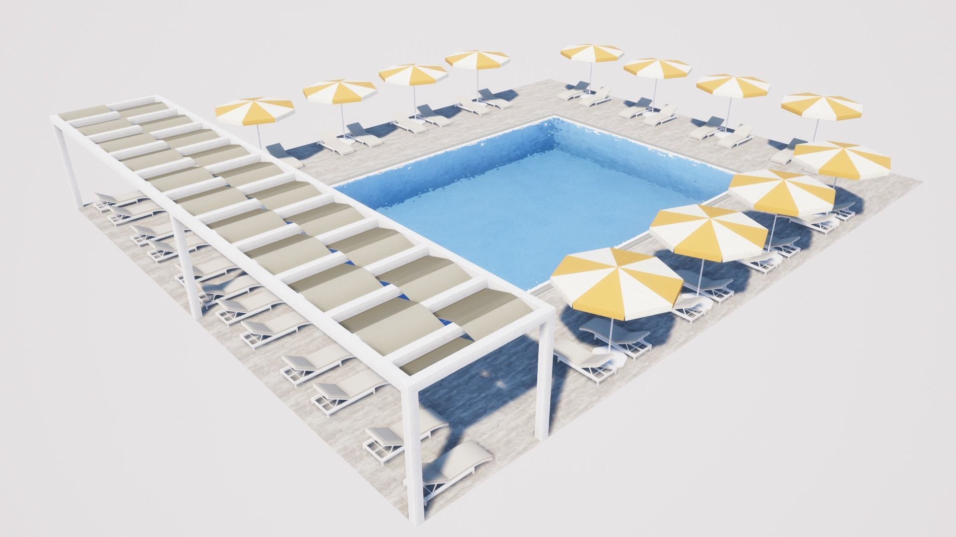 SWIMMING POOL Low-poly 3D model_22