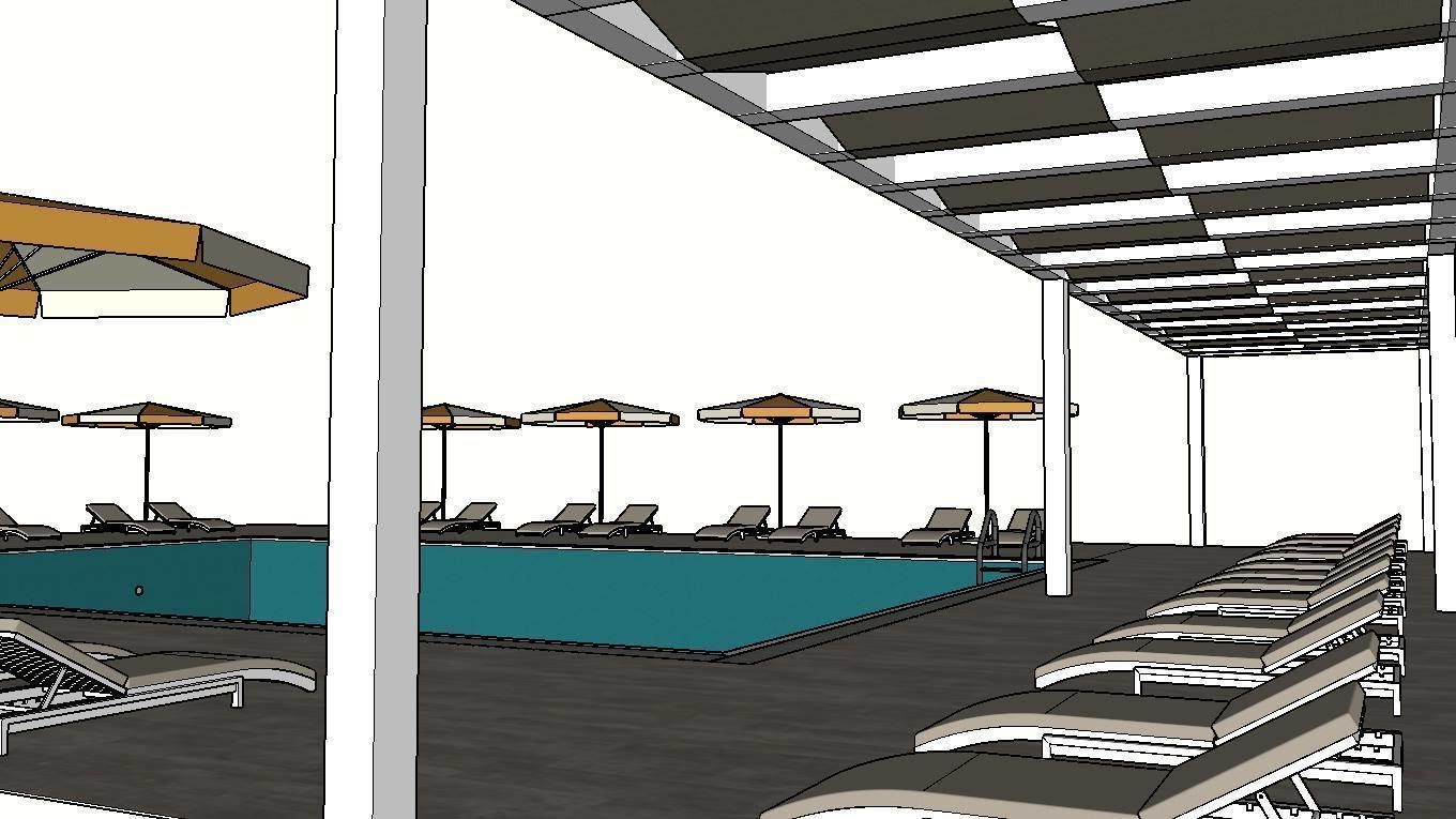 SWIMMING POOL Low-poly 3D model_6