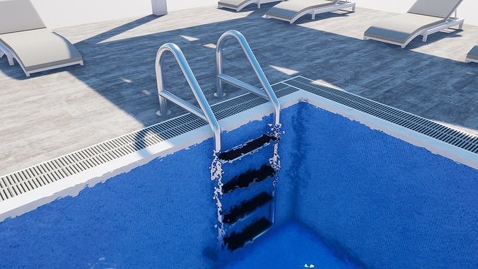 SWIMMING POOL Low-poly 3D model