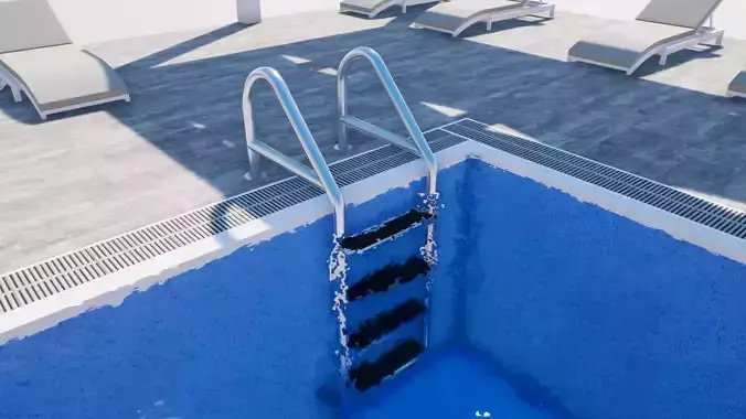 SWIMMING POOL Low-poly 3D model