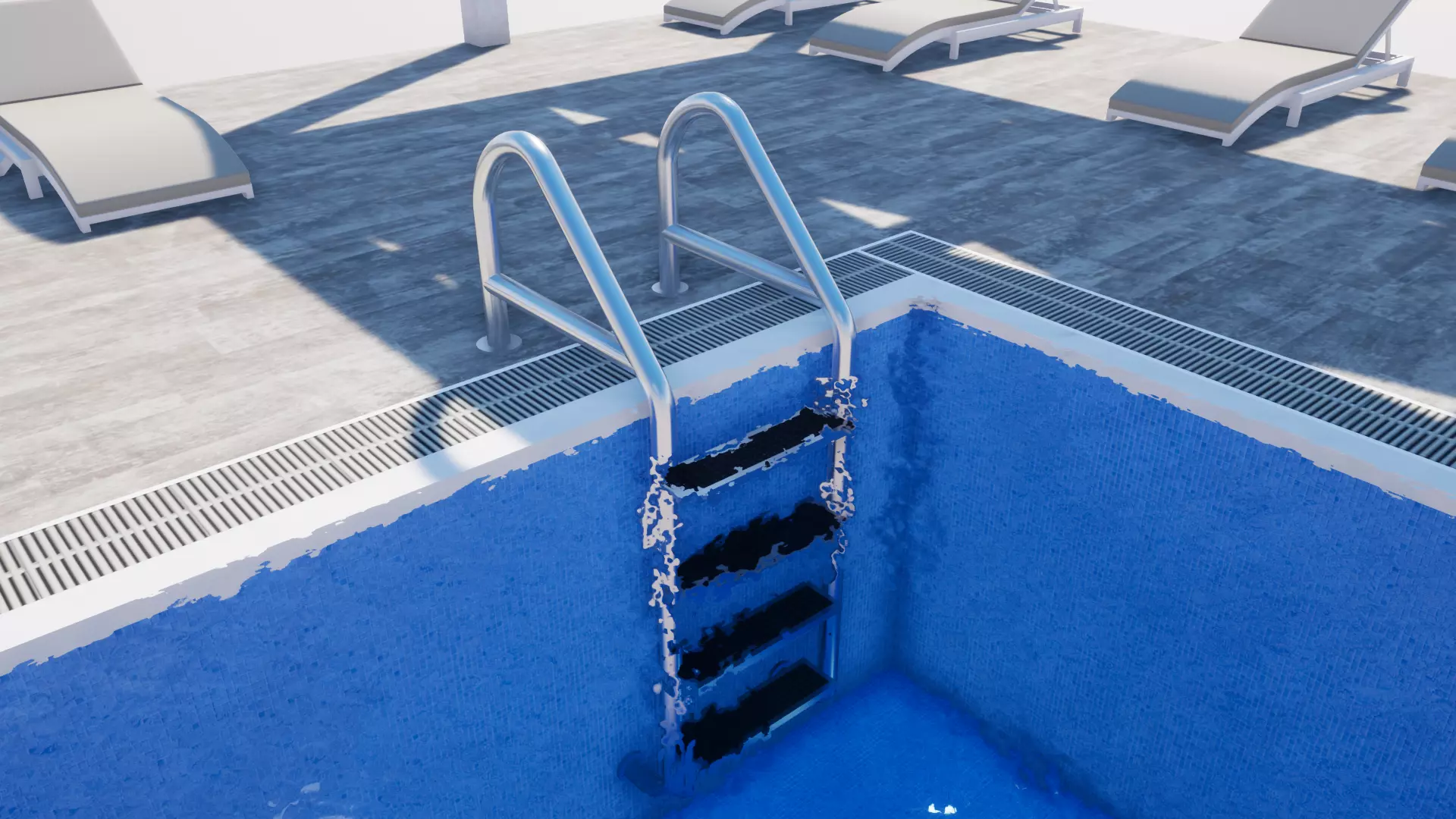 SWIMMING POOL Low-poly 3D model_0