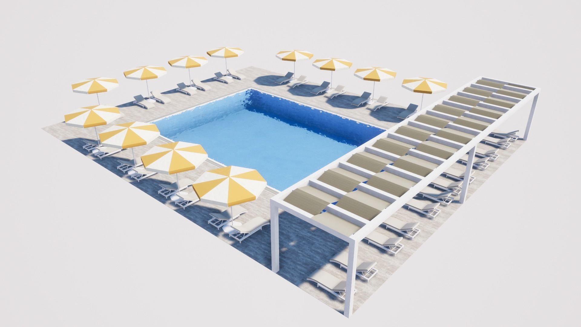 SWIMMING POOL Low-poly 3D model_20