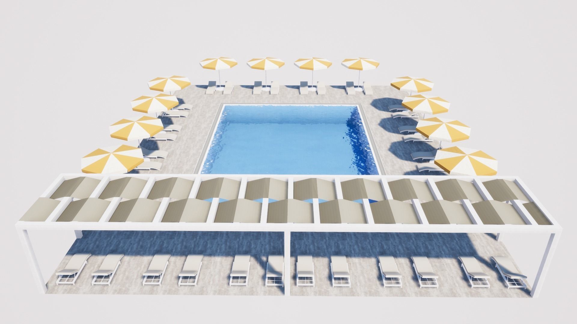 SWIMMING POOL Low-poly 3D model_21