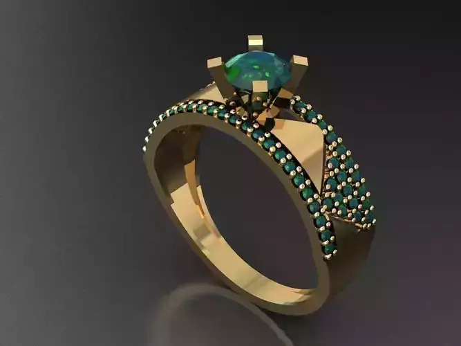 T043- Diamond solitarie ring