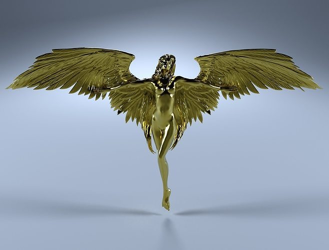 Golden angel 3D print model