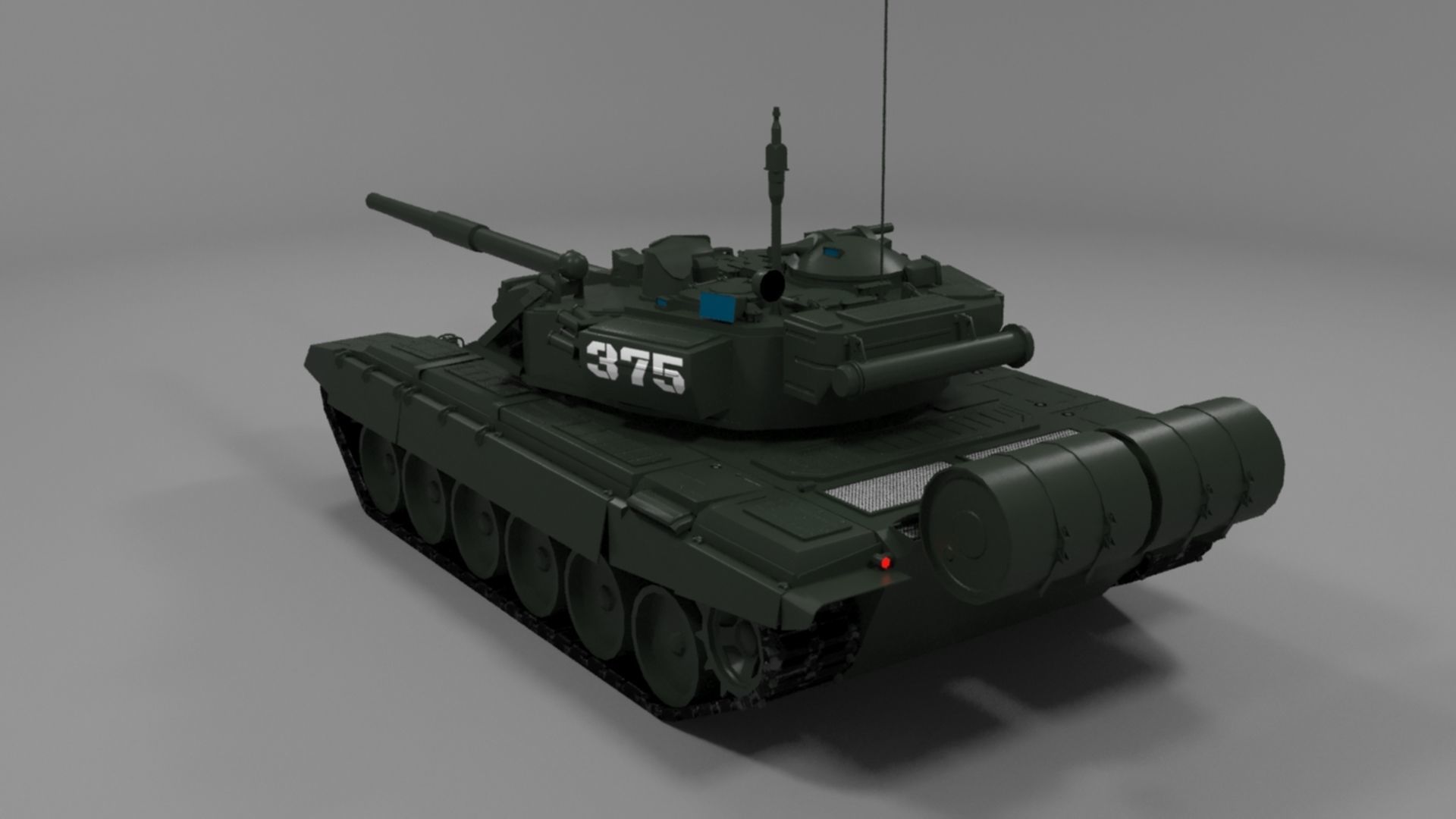 High-Quality T90A Main Battle Tank 3D Model Low-poly 3D model_8