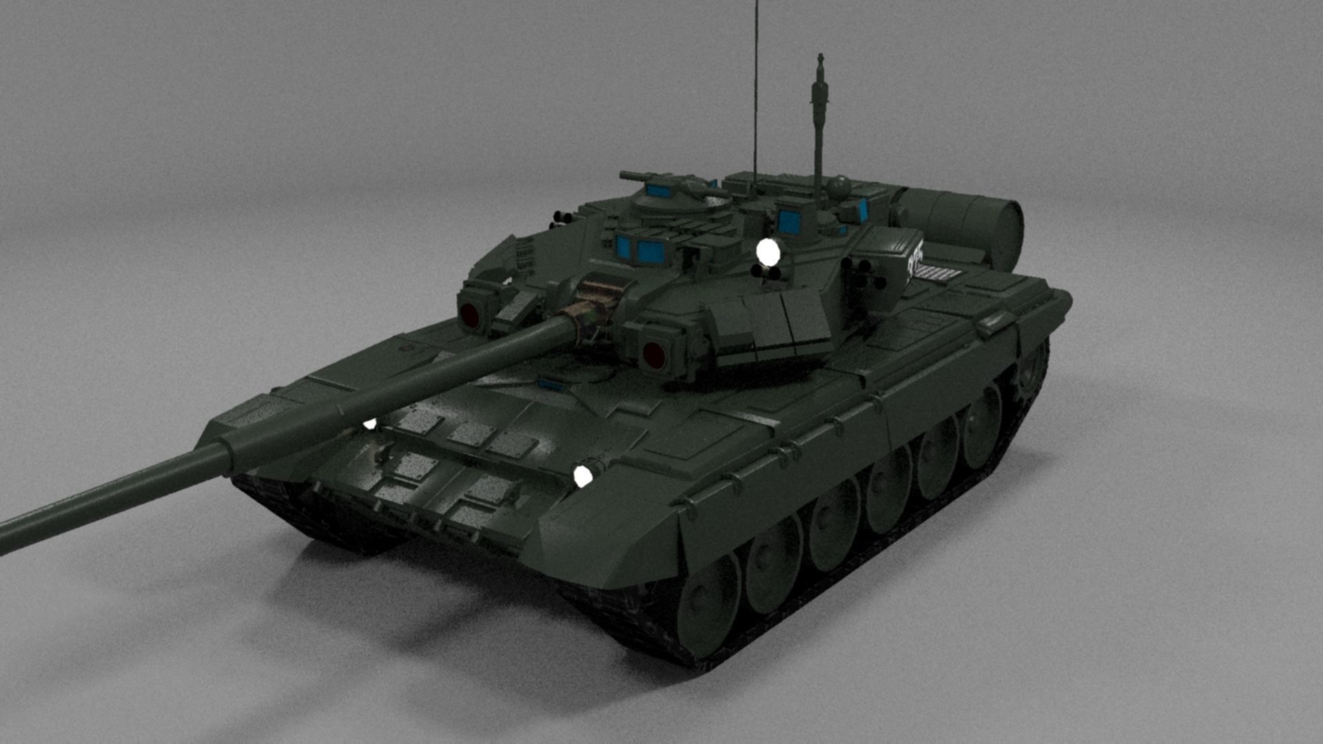 High-Quality T90A Main Battle Tank 3D Model Low-poly 3D model_22