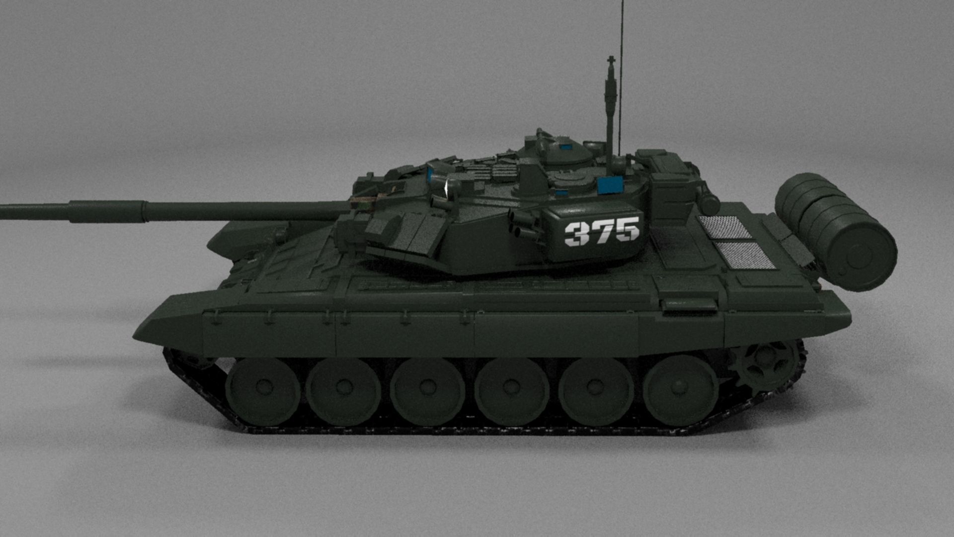 High-Quality T90A Main Battle Tank 3D Model Low-poly 3D model_25