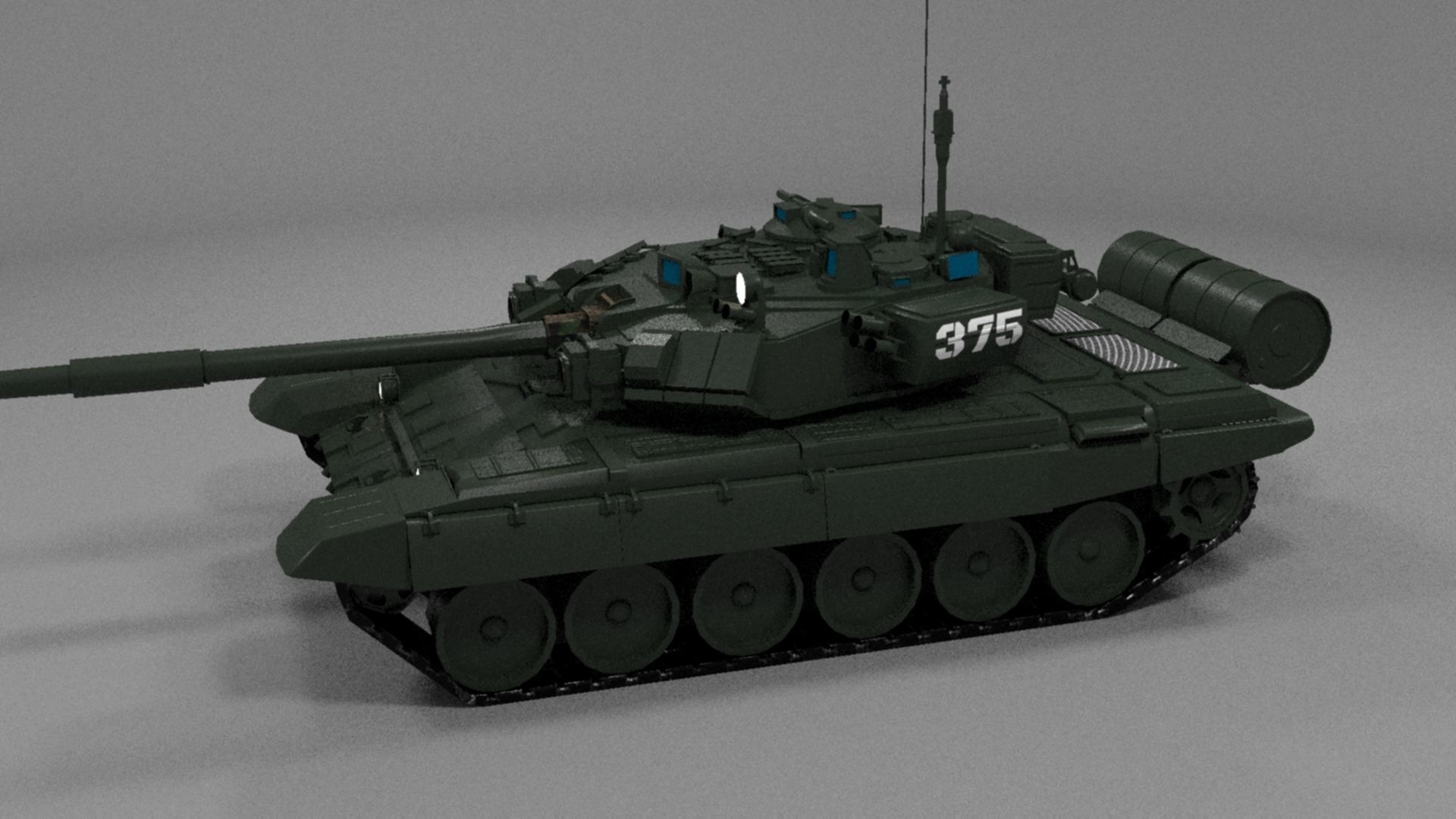High-Quality T90A Main Battle Tank 3D Model Low-poly 3D model_24
