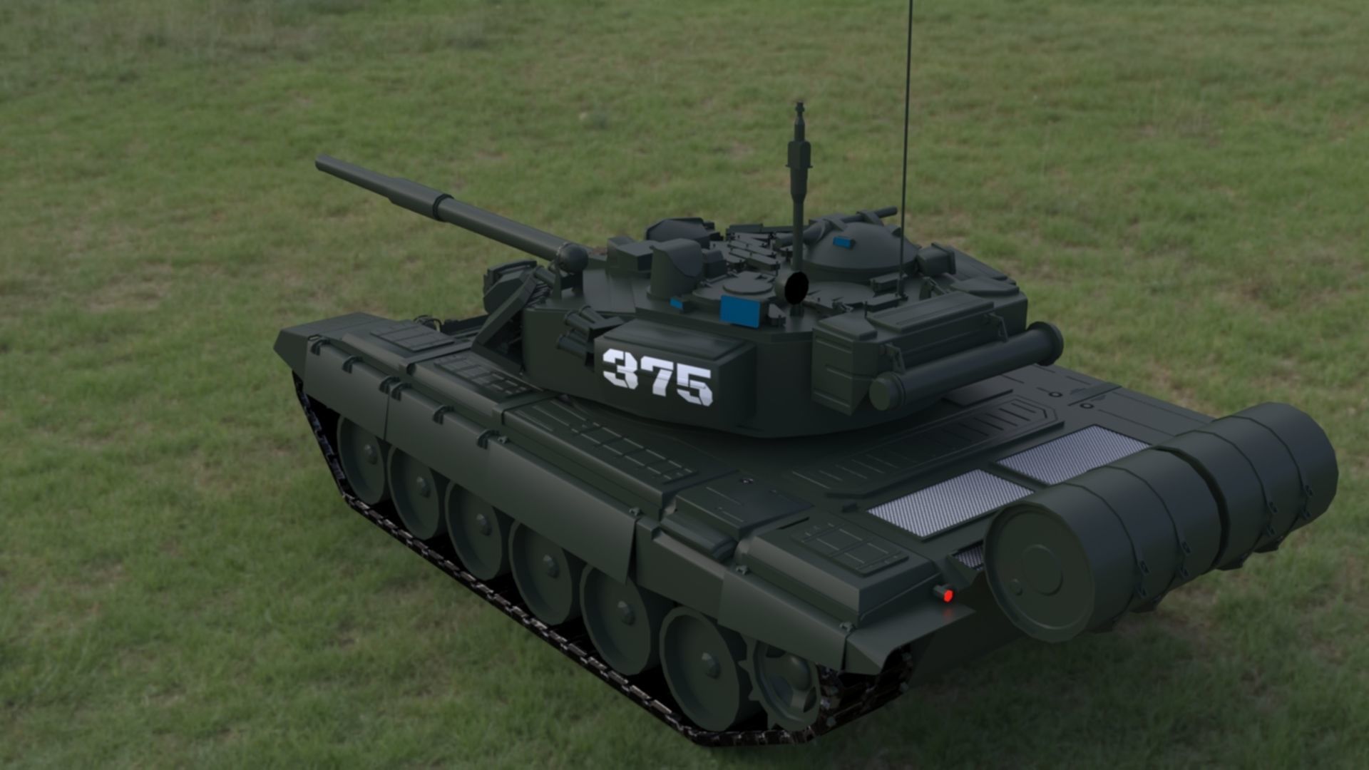 High-Quality T90A Main Battle Tank 3D Model Low-poly 3D model_2