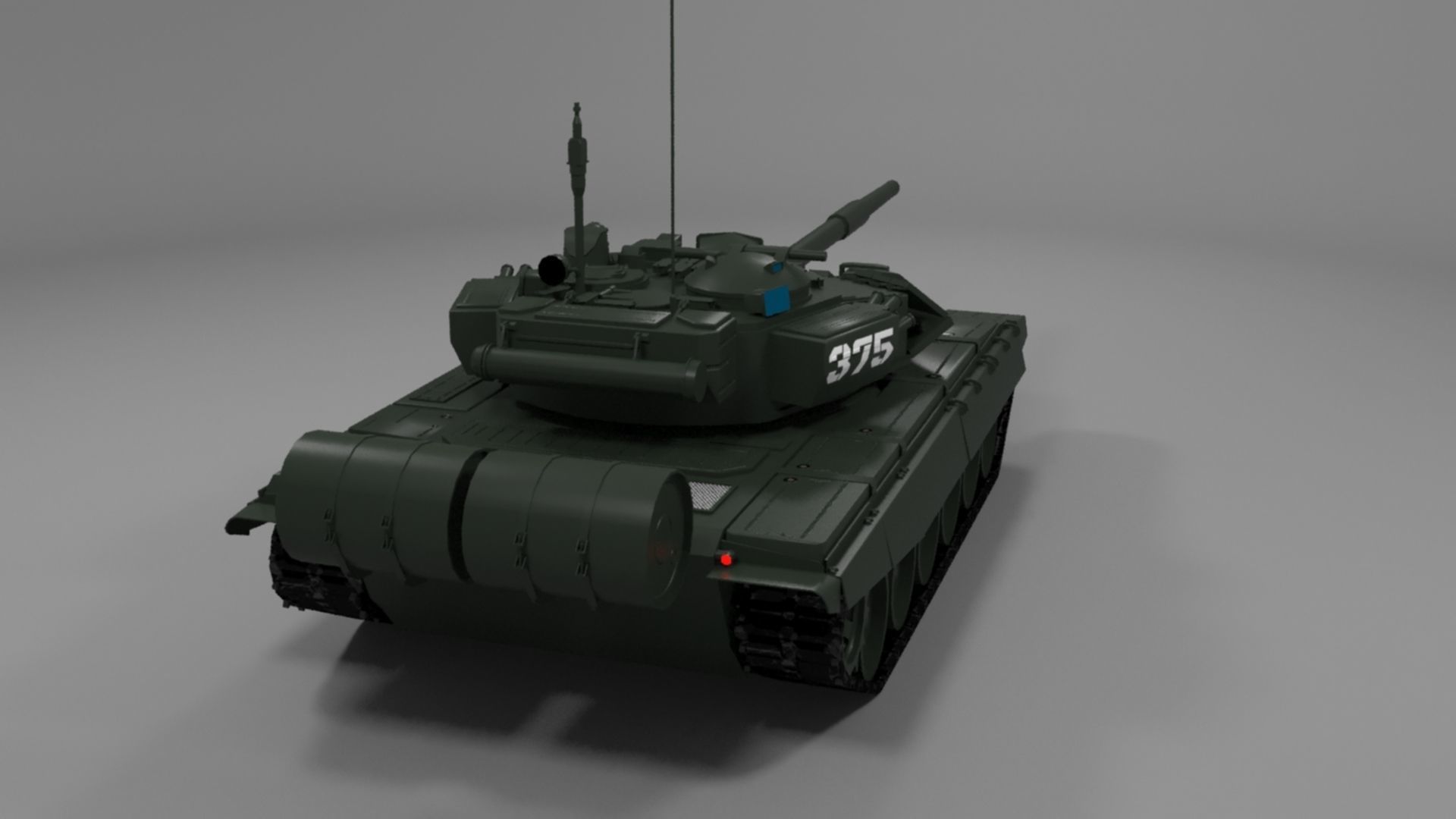 High-Quality T90A Main Battle Tank 3D Model Low-poly 3D model_15