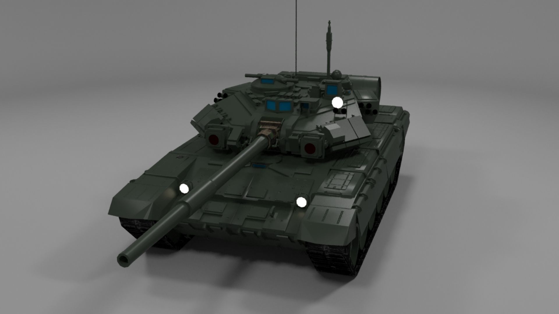 High-Quality T90A Main Battle Tank 3D Model Low-poly 3D model_21
