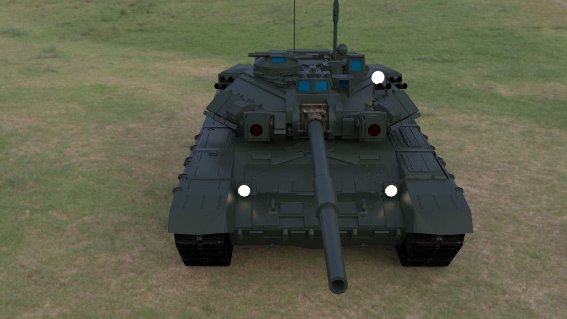 High-Quality T90A Main Battle Tank 3D Model Low-poly 3D model_4