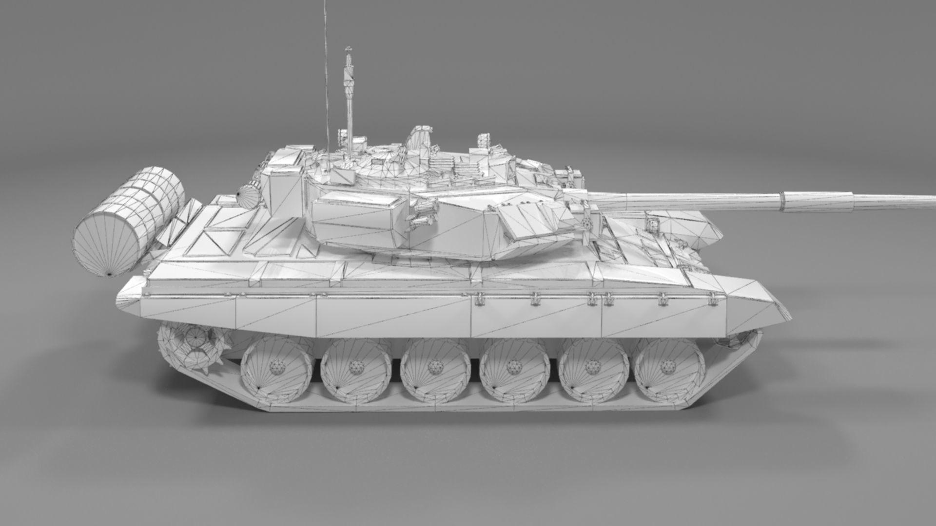 High-Quality T90A Main Battle Tank 3D Model Low-poly 3D model_26