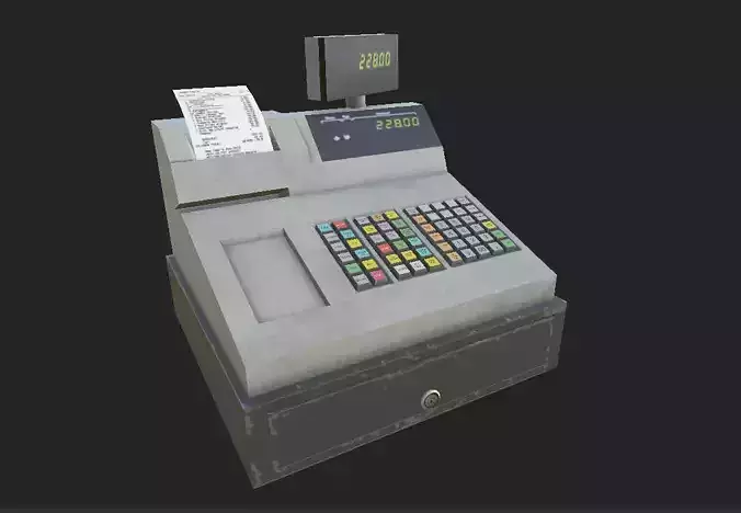 cash register Low-poly 3D model
