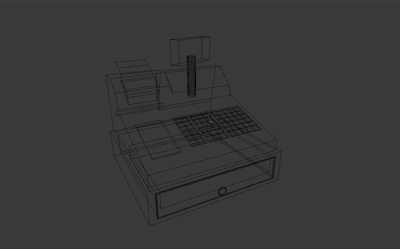 cash register Low-poly 3D model_3