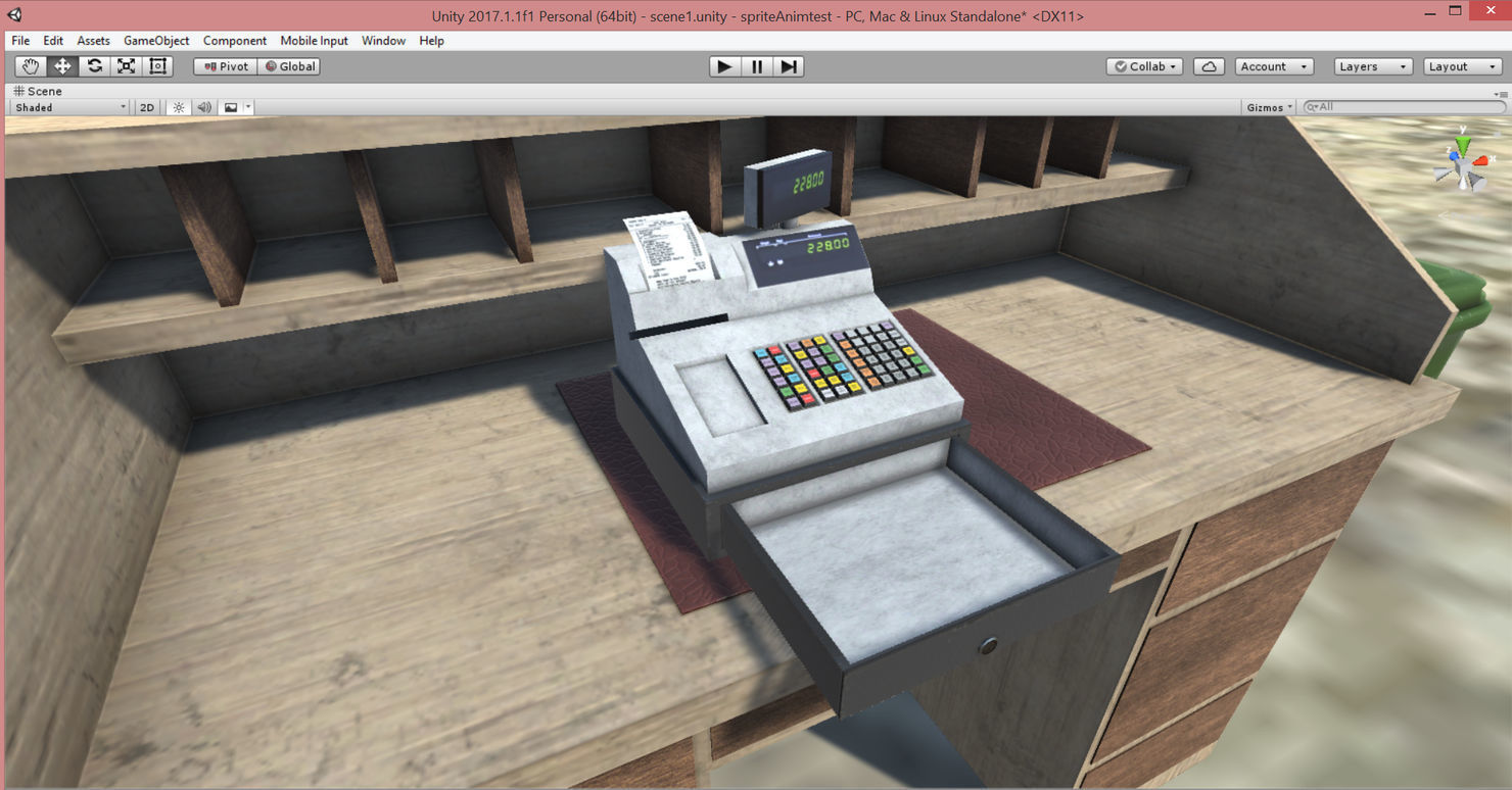 cash register Low-poly 3D model_5