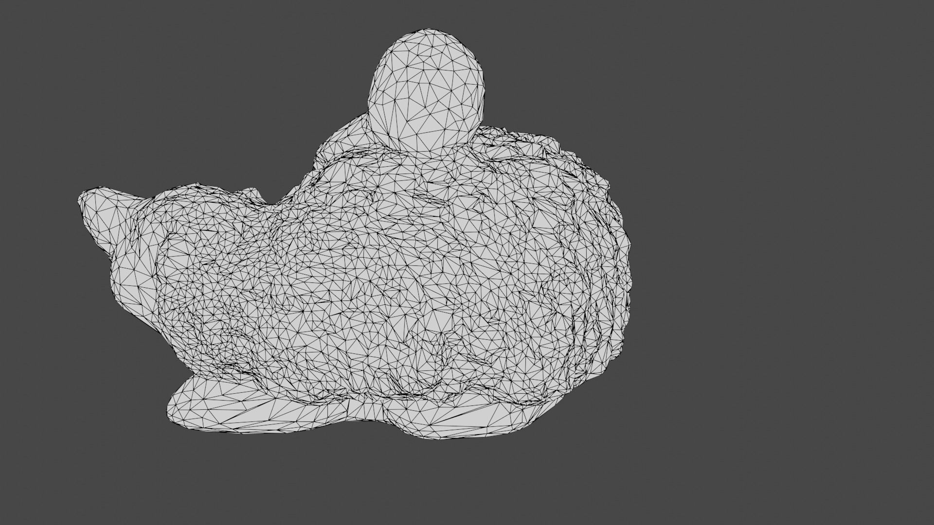 Garden Hedgehog sculpture Low-poly 3D model_18