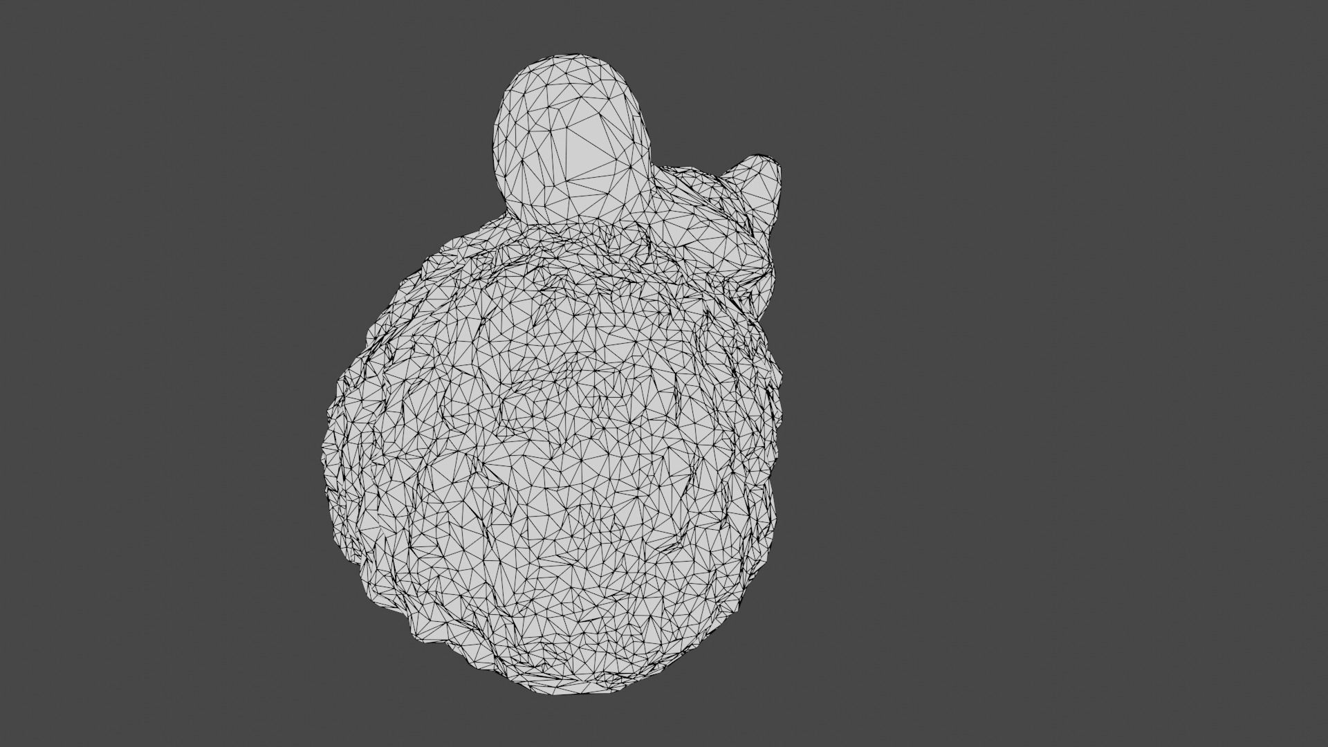 Garden Hedgehog sculpture Low-poly 3D model_15