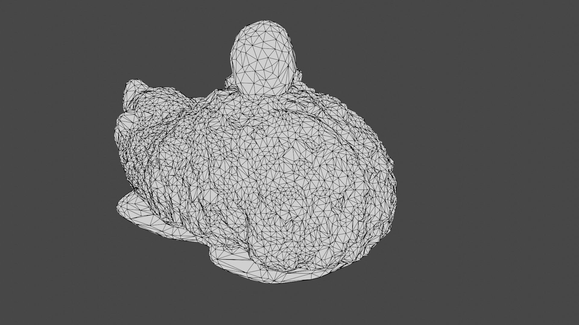 Garden Hedgehog sculpture Low-poly 3D model_17