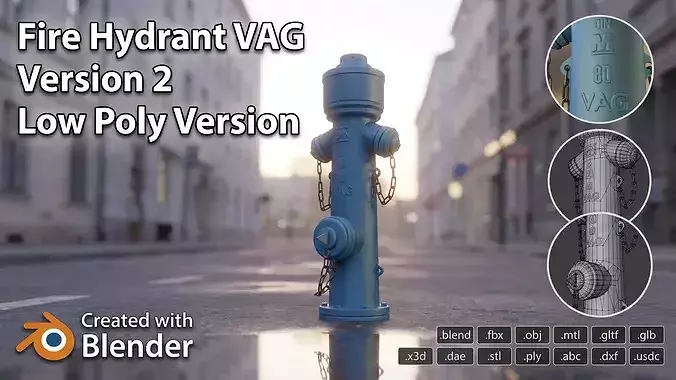  Fire Hydrant VAG Version -2- Low-Poly Version