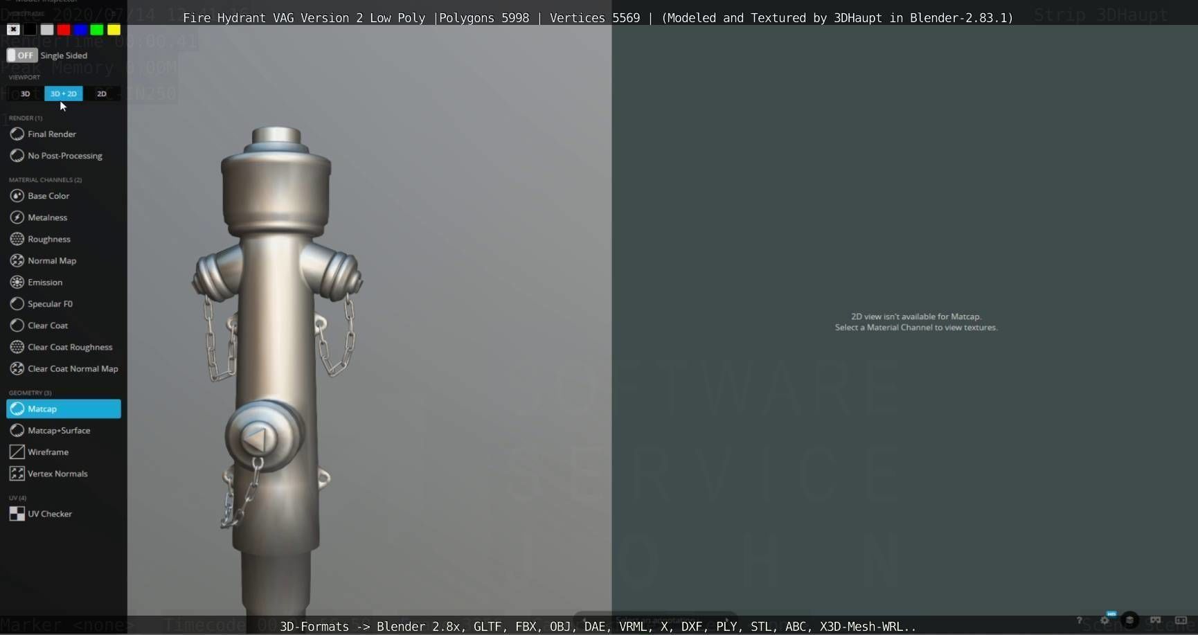   Fire Hydrant VAG Version -2- Low-Poly Version Low-poly 3D model_32