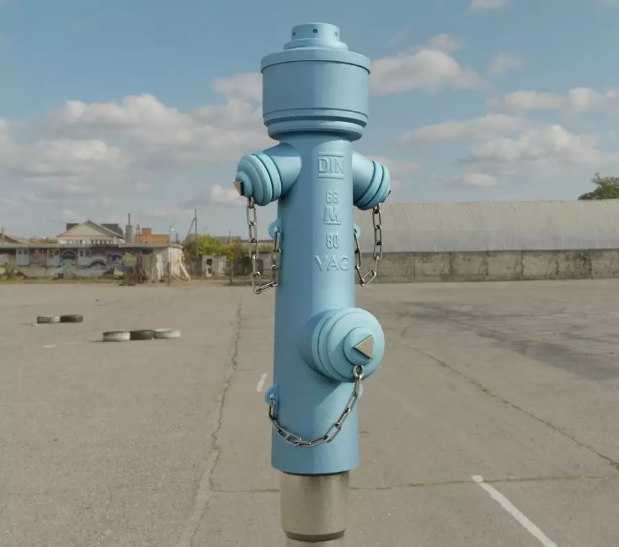   Fire Hydrant VAG Version -2- Low-Poly Version Low-poly 3D model_0