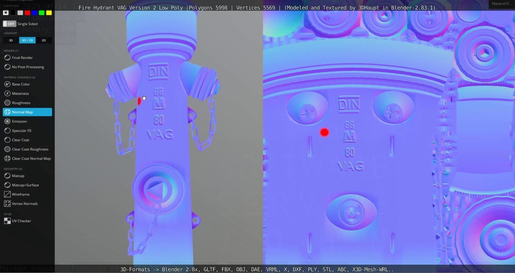   Fire Hydrant VAG Version -2- Low-Poly Version Low-poly 3D model_31