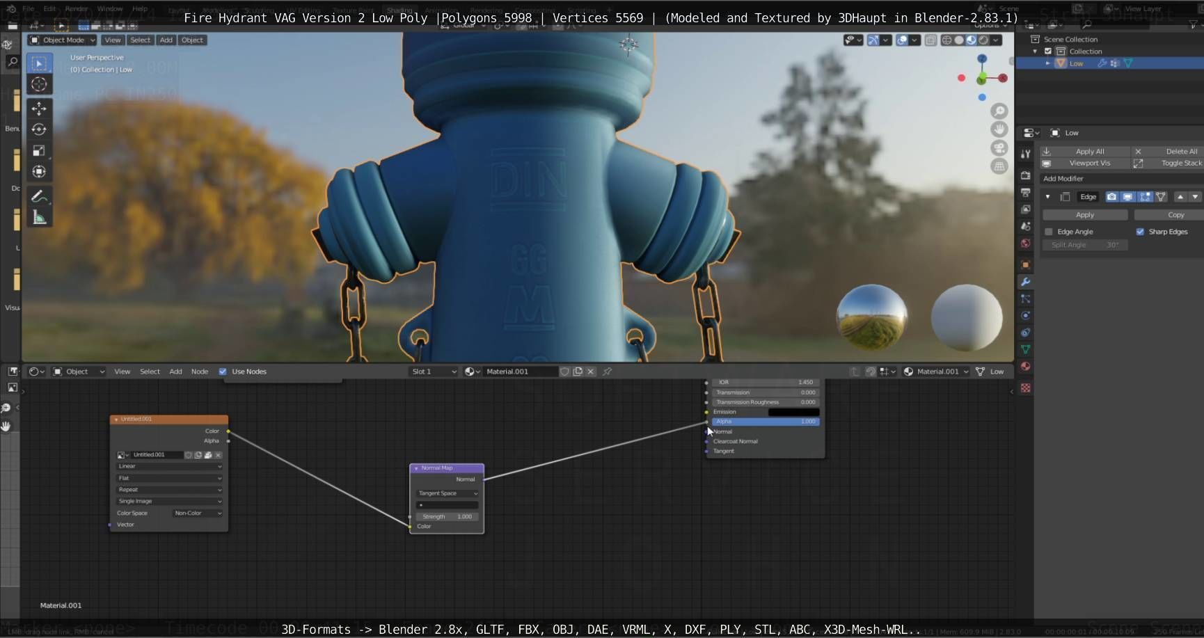   Fire Hydrant VAG Version -2- Low-Poly Version Low-poly 3D model_81
