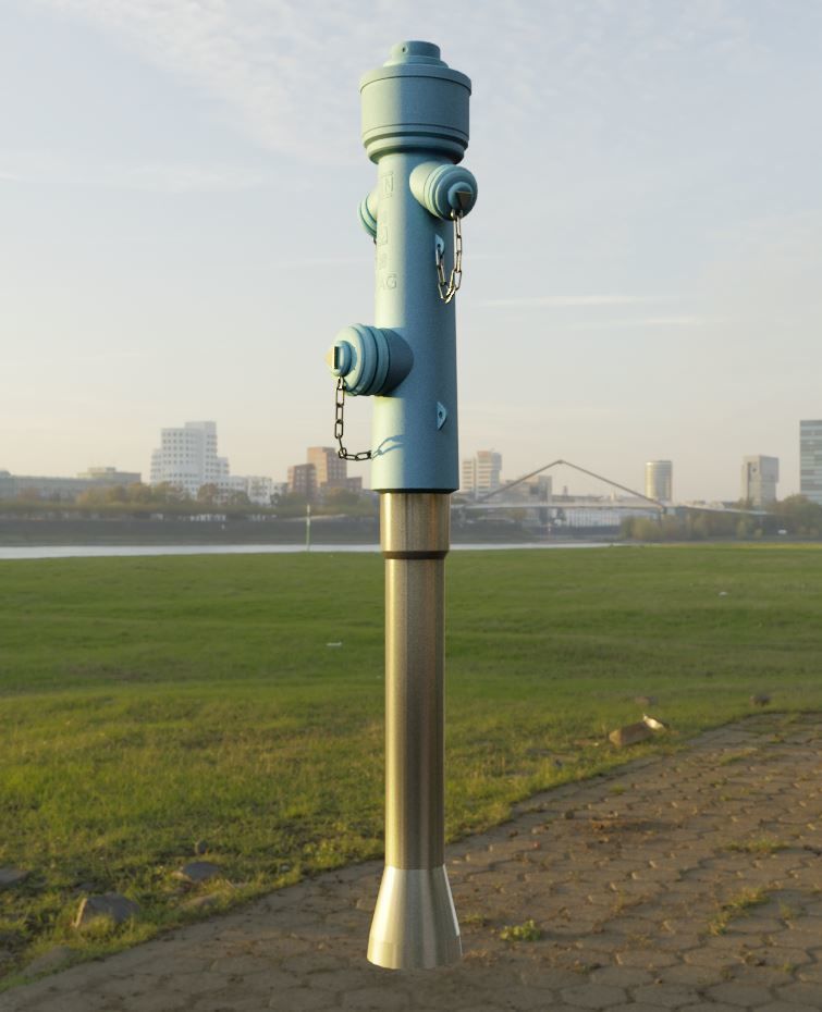   Fire Hydrant VAG Version -2- Low-Poly Version Low-poly 3D model_3