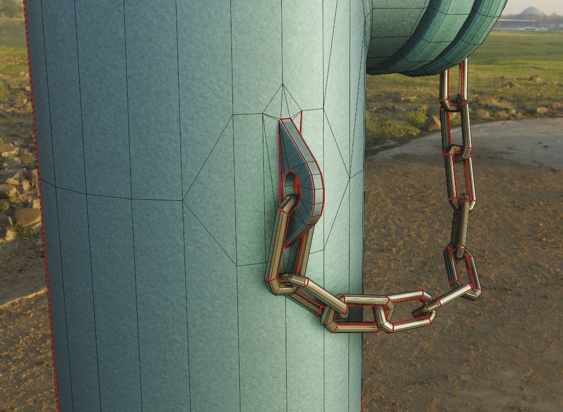   Fire Hydrant VAG Version -2- Low-Poly Version Low-poly 3D model_7