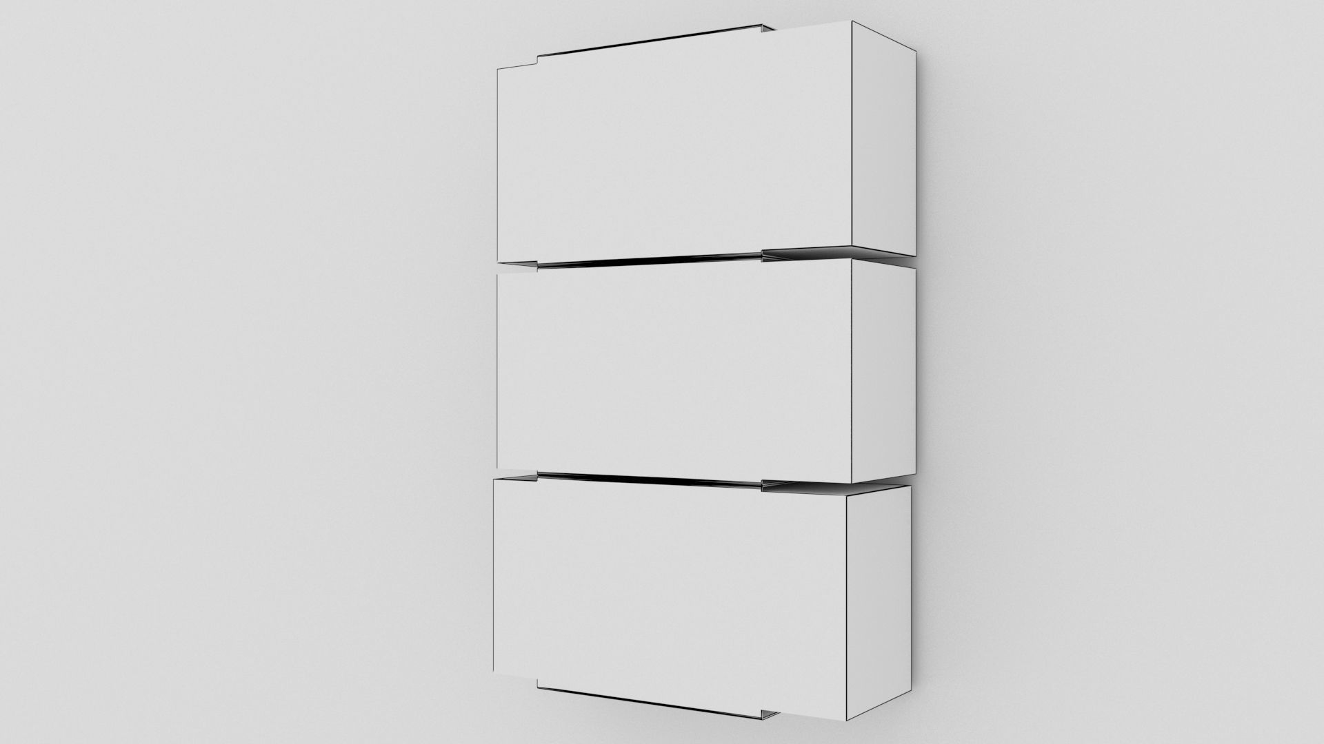 latex gloves wallmount 3D model_3