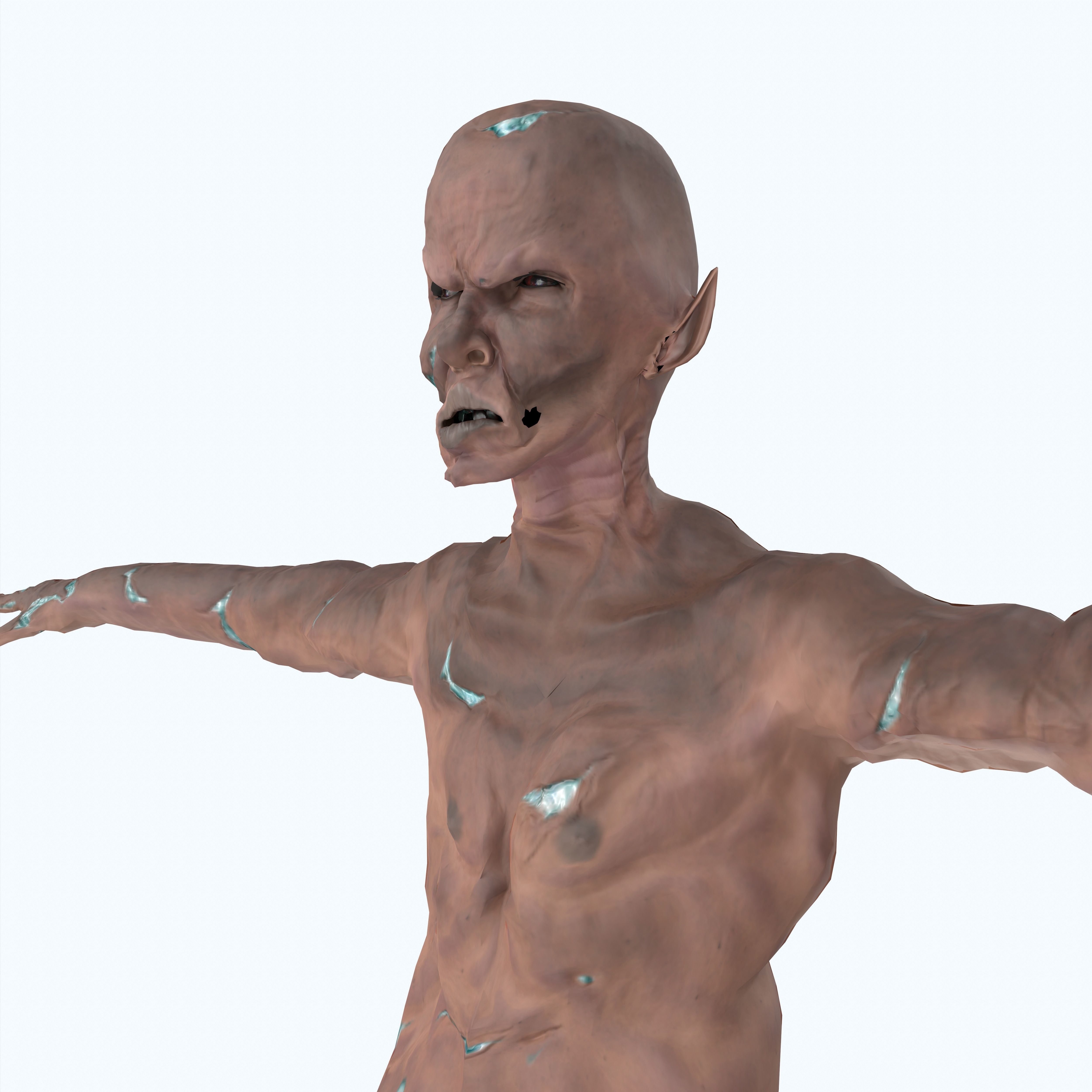 Zombie Orc Low-poly 3D model_21
