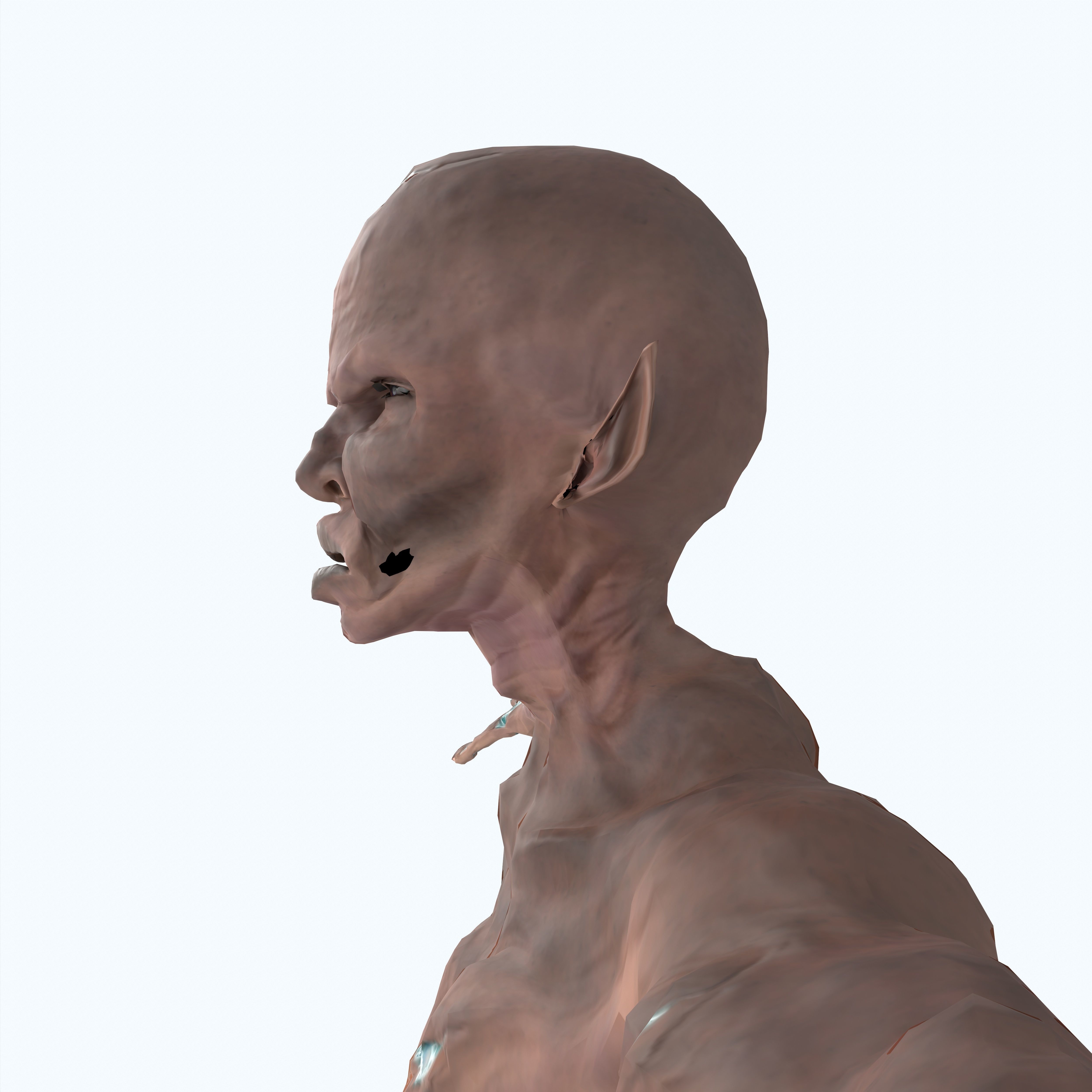 Zombie Orc Low-poly 3D model_3