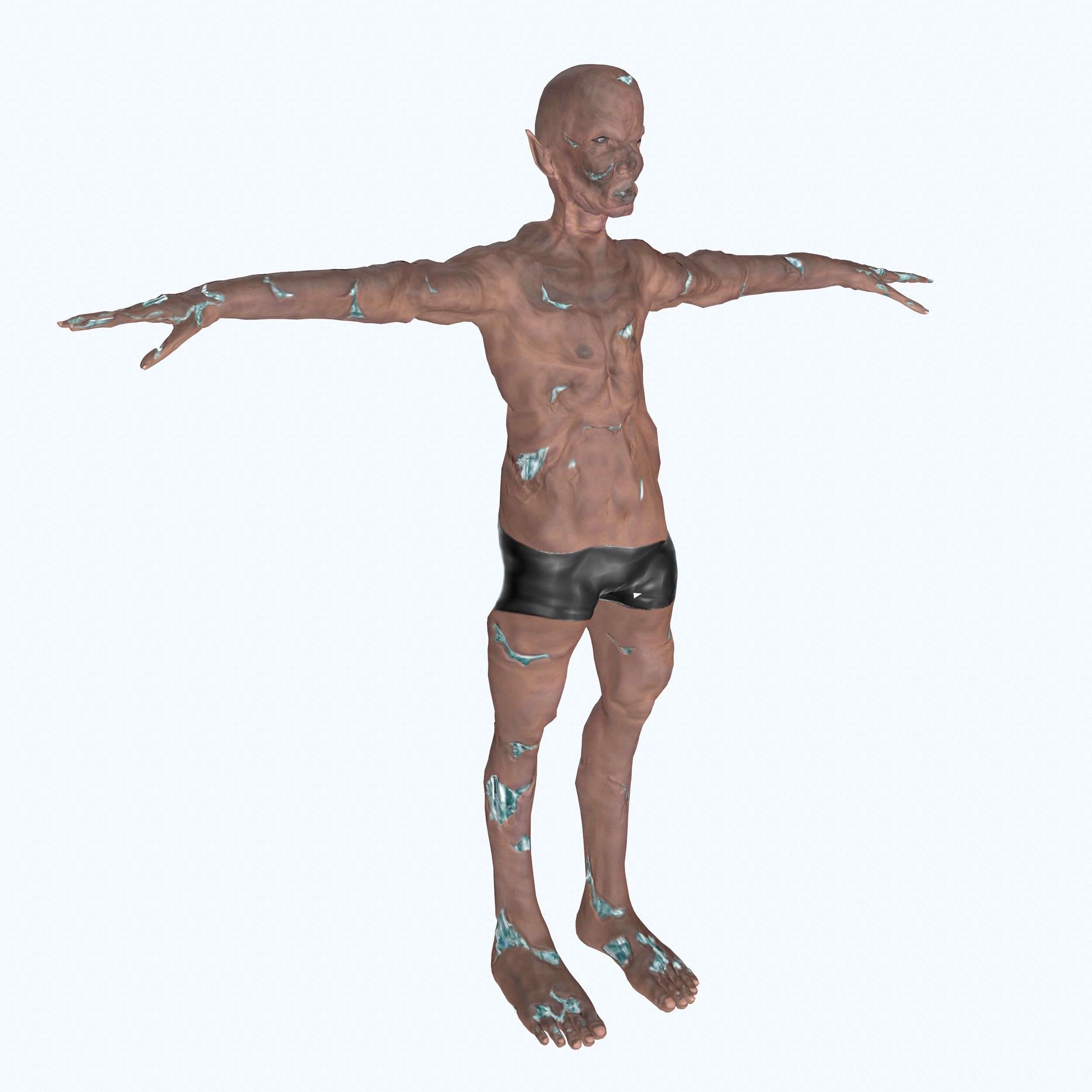 Zombie Orc Low-poly 3D model_5